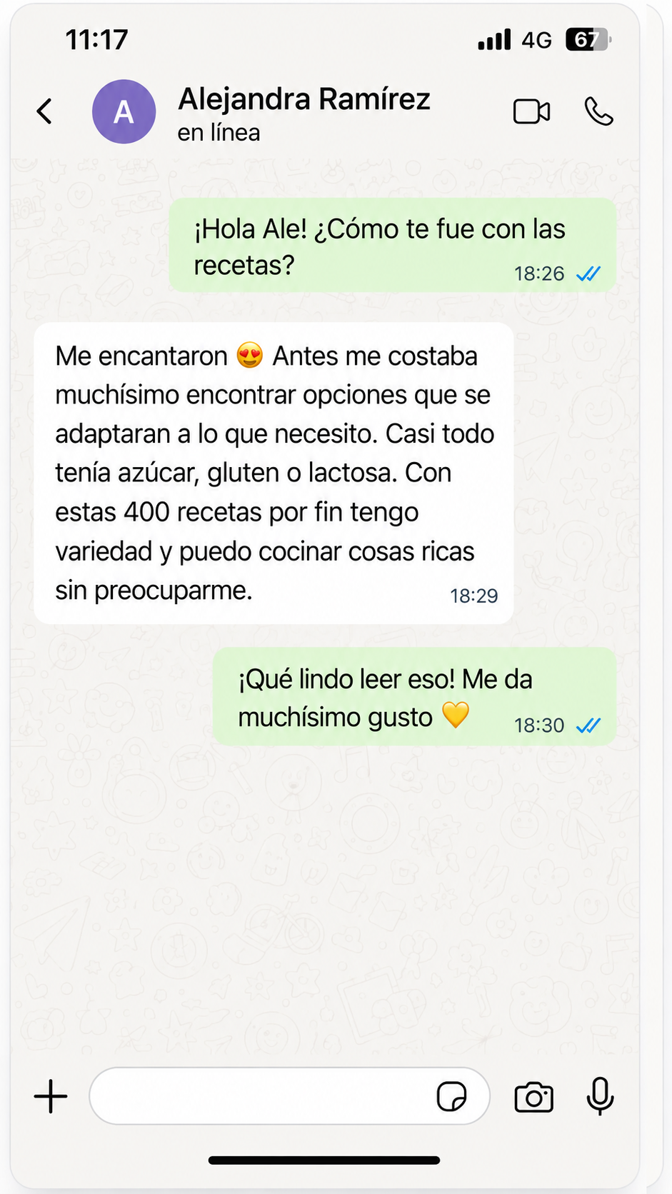 Conversación ilustrativa sobre el recetario, imagen 3 de 6.