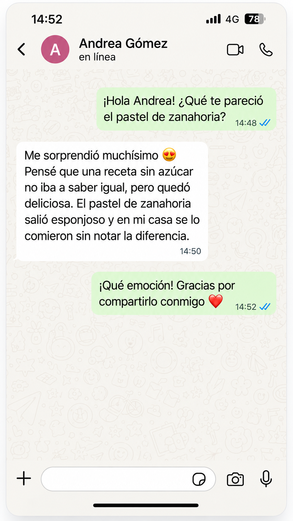 Conversación ilustrativa sobre el recetario, imagen 4 de 6.