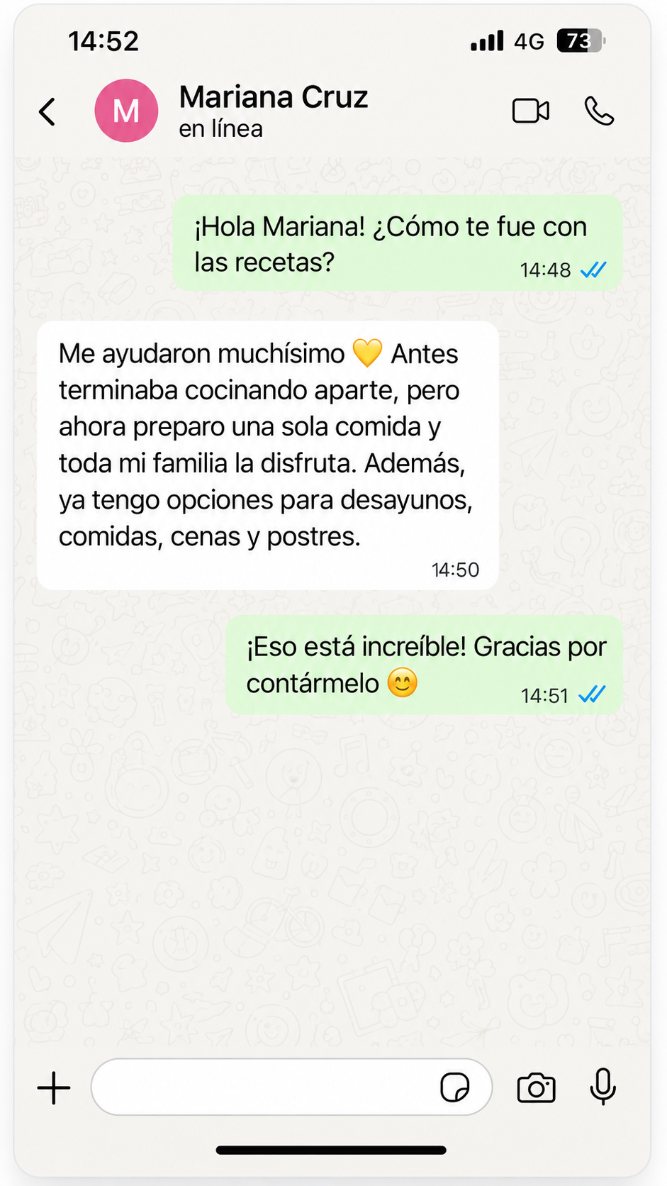 Conversación ilustrativa sobre el recetario, imagen 6 de 6.